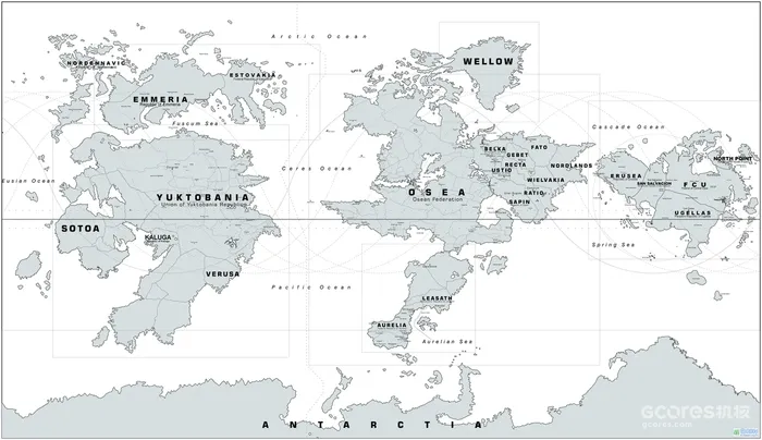 Strangereal世界。地图最右侧的FCU是我们这次的主要活动地区